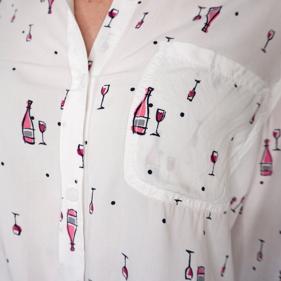 Rosé Wine Cheers BEACHLUNCHLOUNGE White Shirt BTQ - Picture 5 of 8